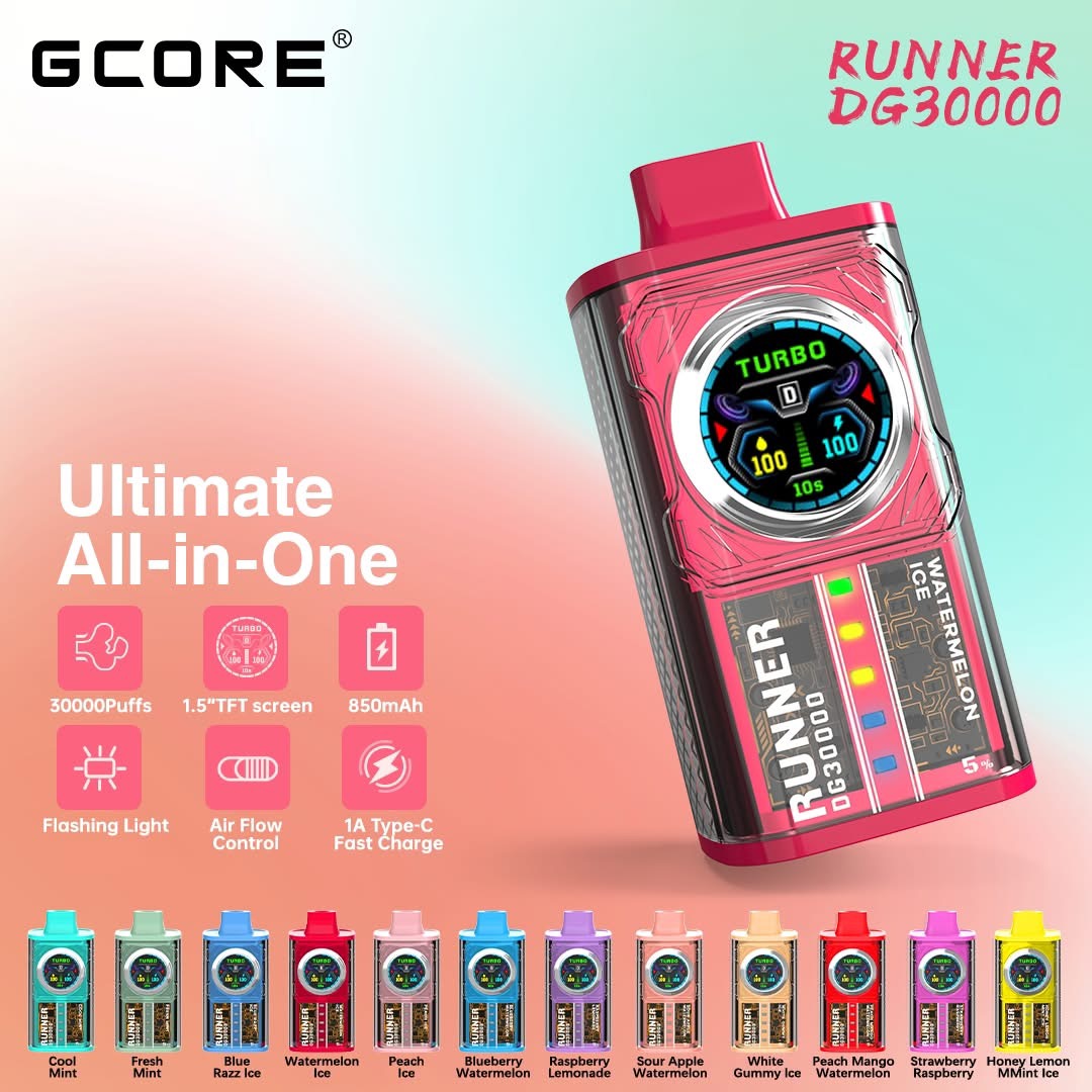 GCORE RUNNER DG30000 Puffs Disposable Smart Vape（Big Sales）