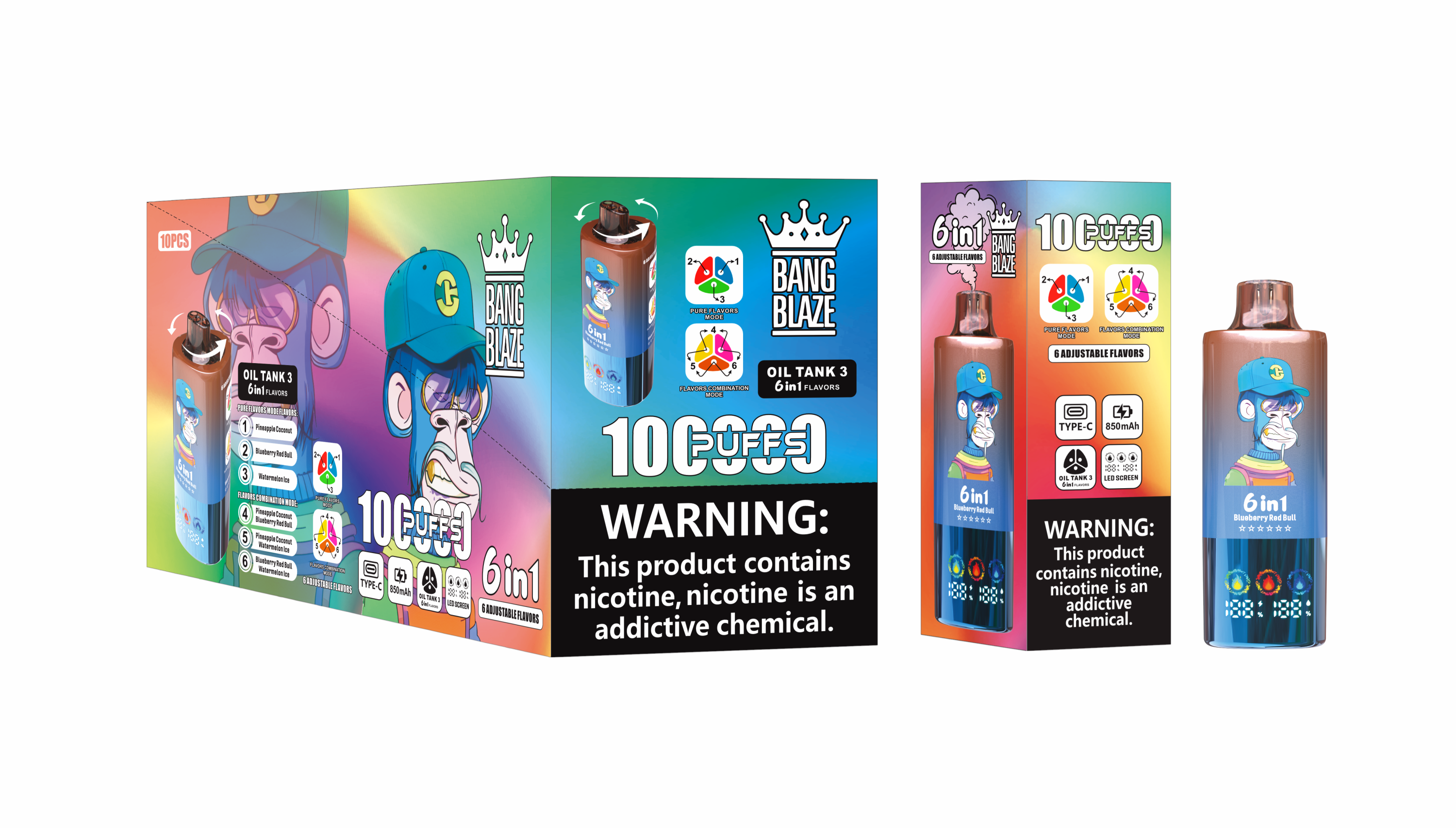 Hot Selling Bang Blaze 100K Puffs 6in1 Disposable Vape