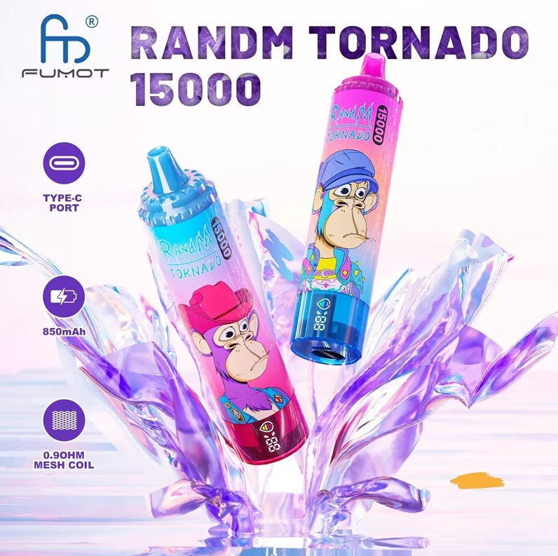 RANDM TORNADO 15000 15K PUFFS DISPLAY SCREEN 0% 2% 3% 5% NICOTINE DISPOSABLE VAPE
