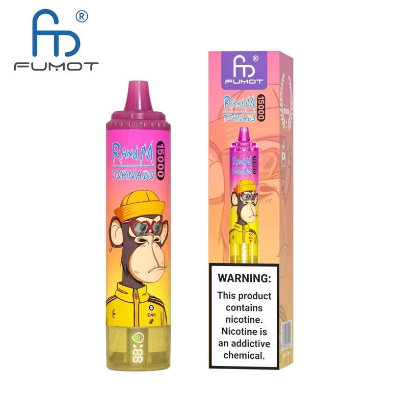 RANDM TORNADO 15000 15K PUFFS DISPLAY SCREEN 0% 2% 3% 5% NICOTINE DISPOSABLE VAPE