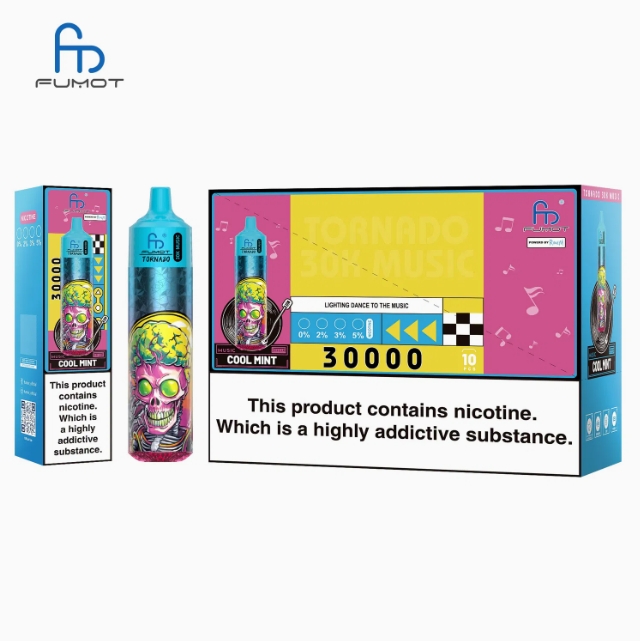 FUMOT Tornado 30000 Puffs 30K Music E Cigarette RGB Light Disposable Vape