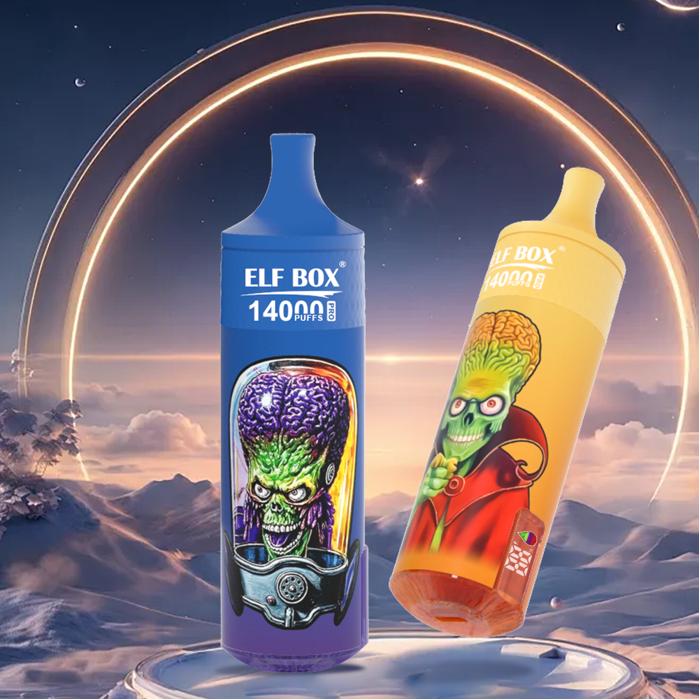 ELF BOX 14000 14K PUFFS PRO RGB PUFFS 0% 2% 3% 5% NICOTINE RECHARGEABLE DISPOSABLE VAPE