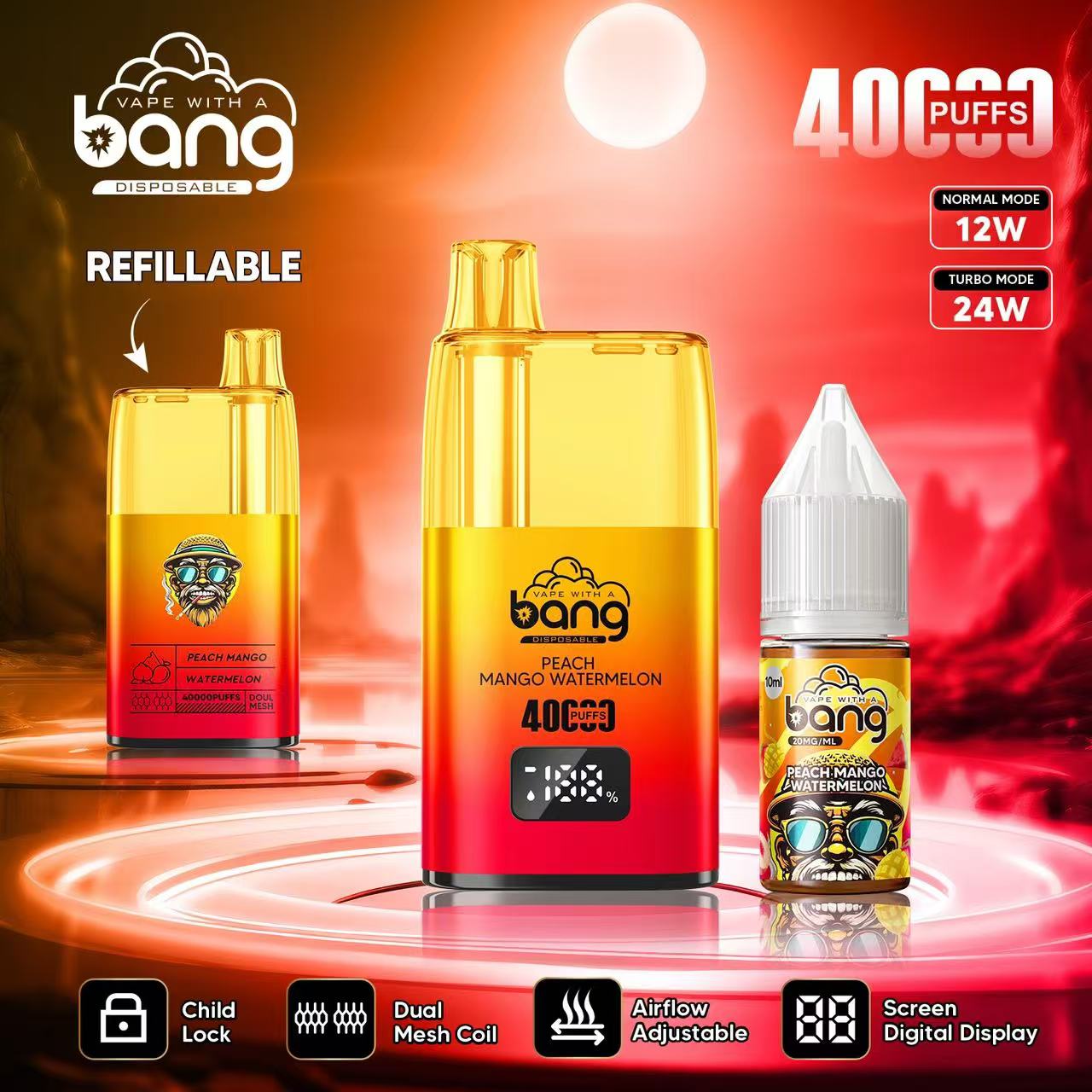 BANG 40000 40K PUFFS REFILLABLE VAPE