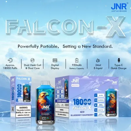 JNR FALCON-X 18000 Puffs Vape Digital Display Original E-Cigarette