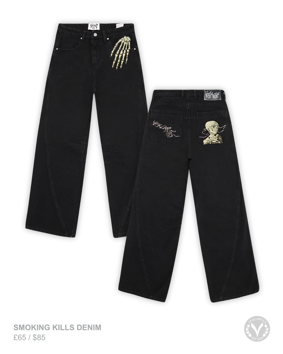 Embroidered casual jeans