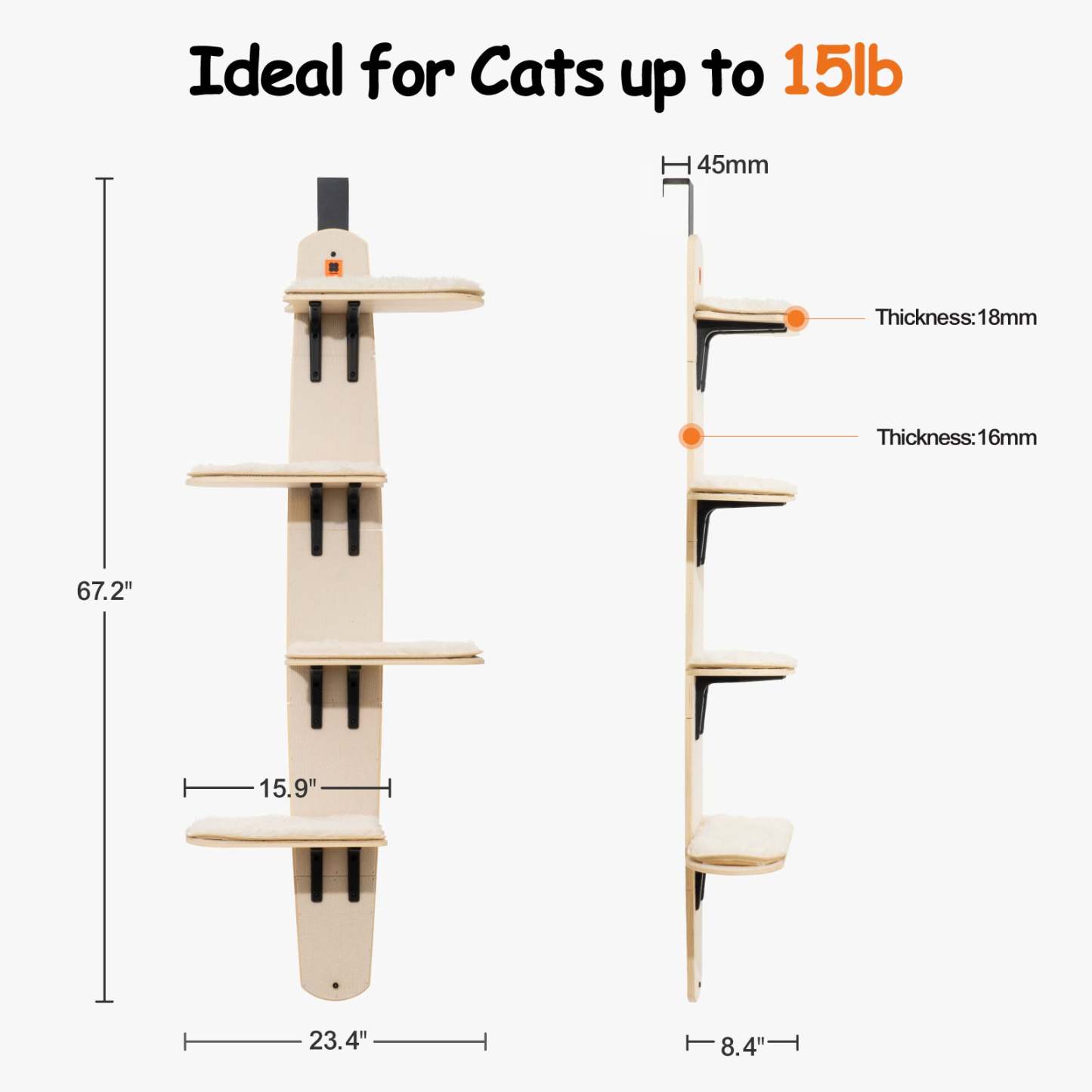 Sherman Door Cat Tree Premium