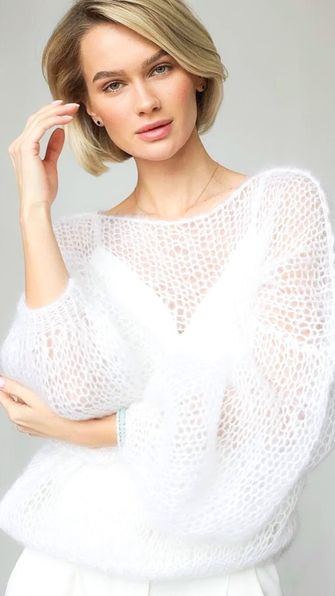 Mesh Knitted Pullover