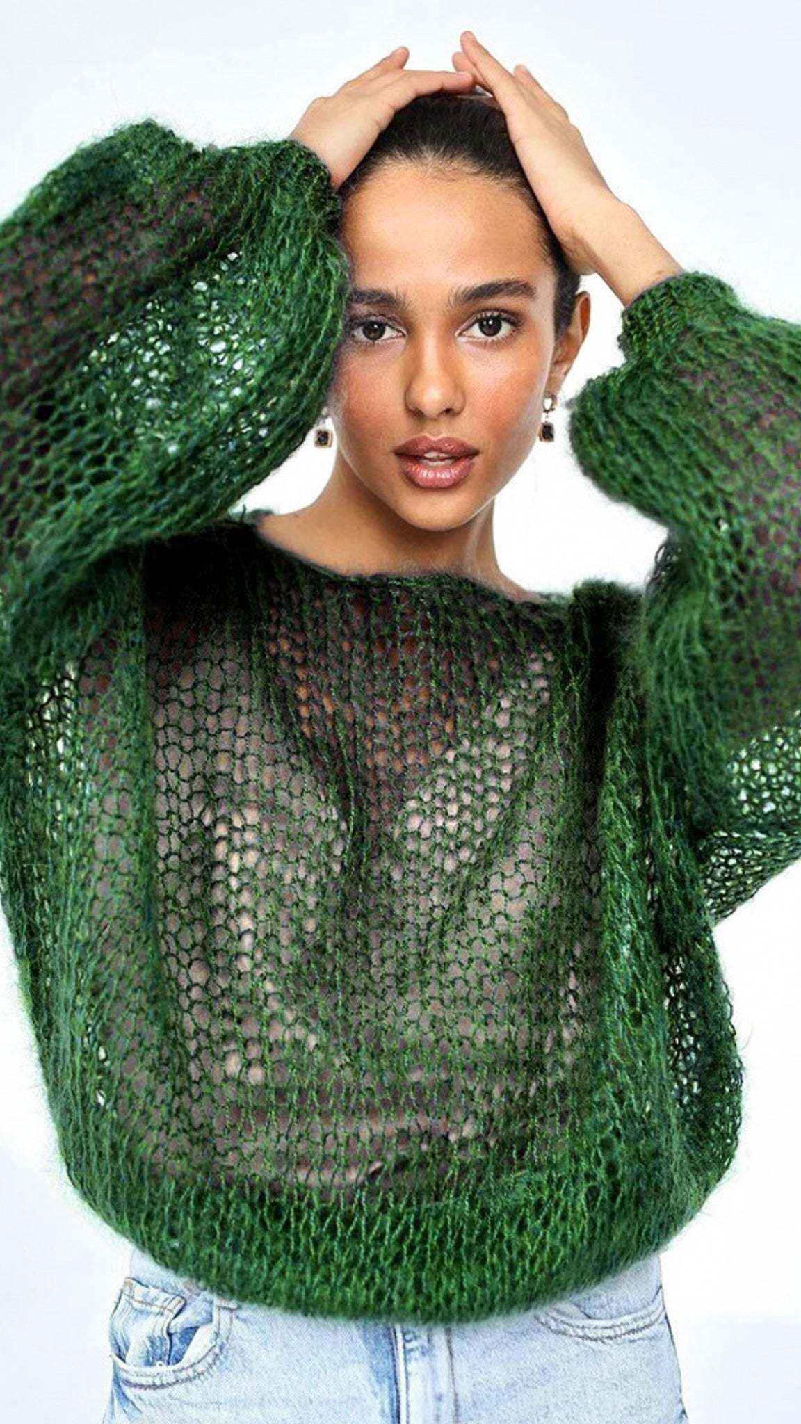 Mesh Knitted Pullover