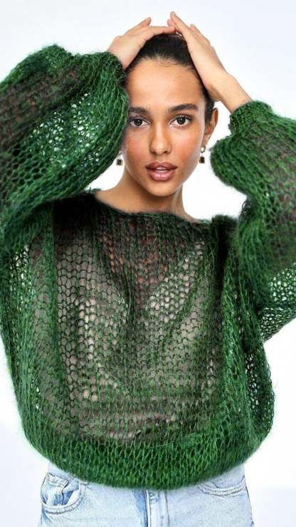 Mesh Knitted Pullover