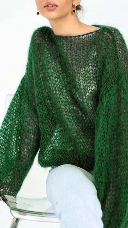 Mesh Knitted Pullover