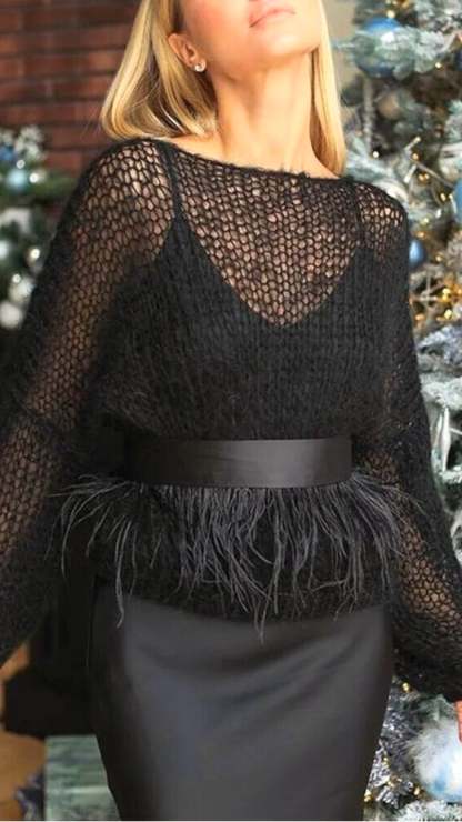 Mesh Knitted Pullover