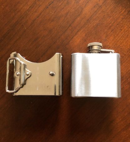Fashion Punk Creative Belt Buckle With 2oz Flask - Dollor