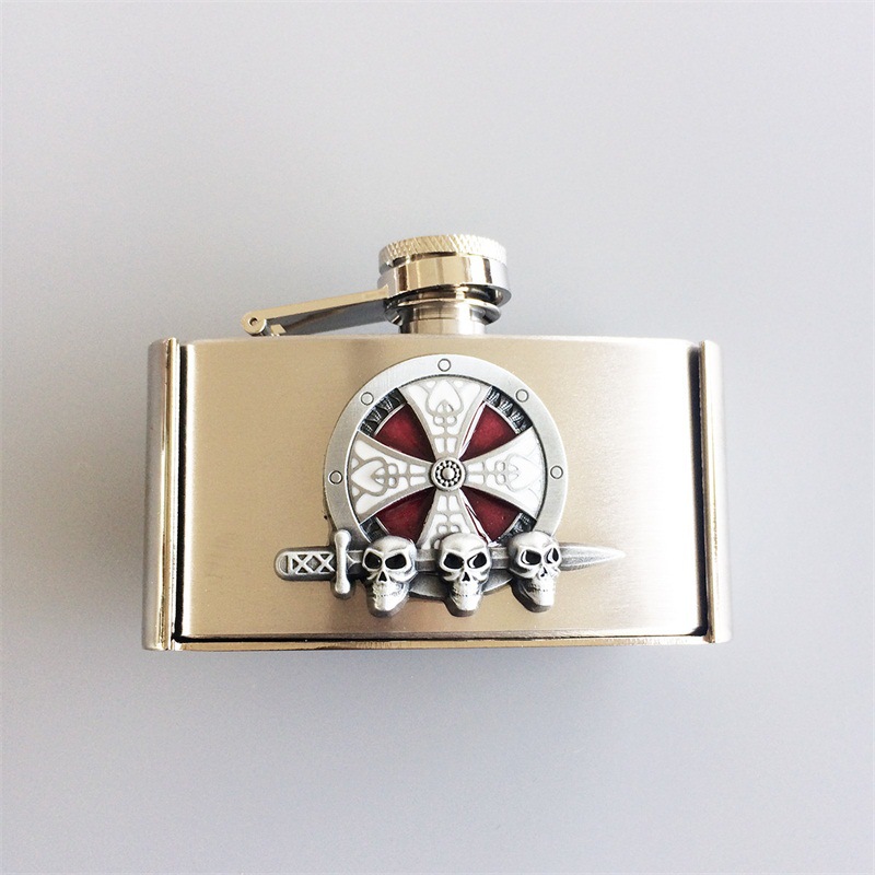 Fashion Punk Creative Belt Buckle With 3oz Flask - Celtic