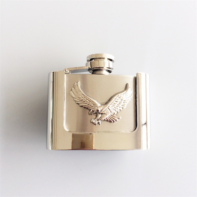 Fashion Punk Creative Belt Buckle With 2oz Flask - Eagle