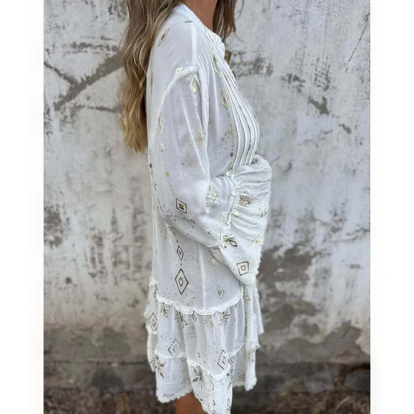  Elegant Geometric Boho Dress