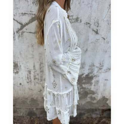  Elegant Geometric Boho Dress