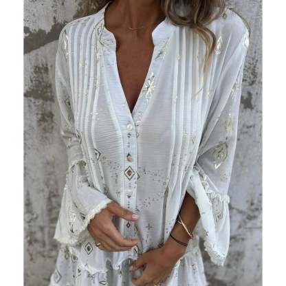  Elegant Geometric Boho Dress