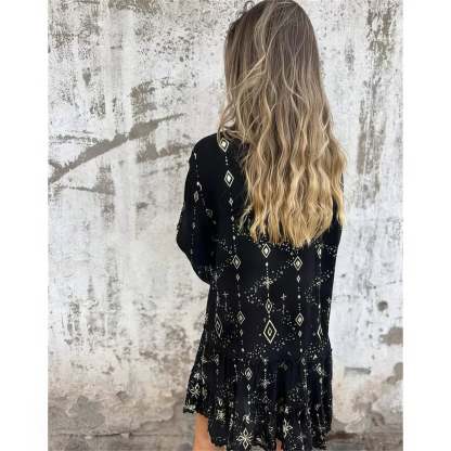  Elegant Geometric Boho Dress