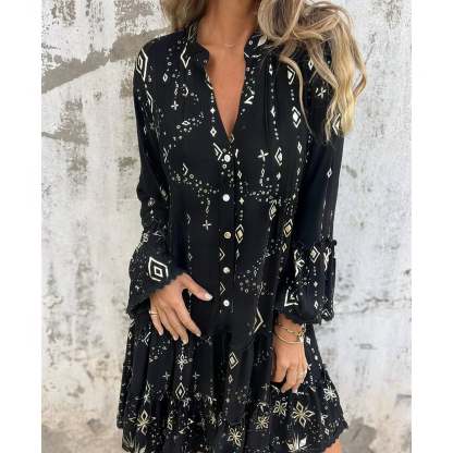  Elegant Geometric Boho Dress