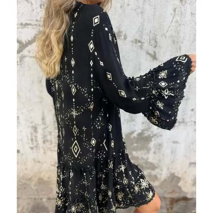  Elegant Geometric Boho Dress
