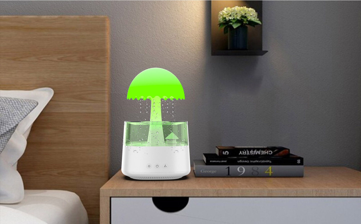 Ping-Tong® Silicone Umbrella Shaped Sleep Aid Aromatherapy Humidifier