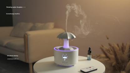 Raindrop Aromatherapy Machine Essential Oil Diffuser Household Desktop Rotating Water Drop Humidifier Colorful Raindrop Aromatherapy Machine