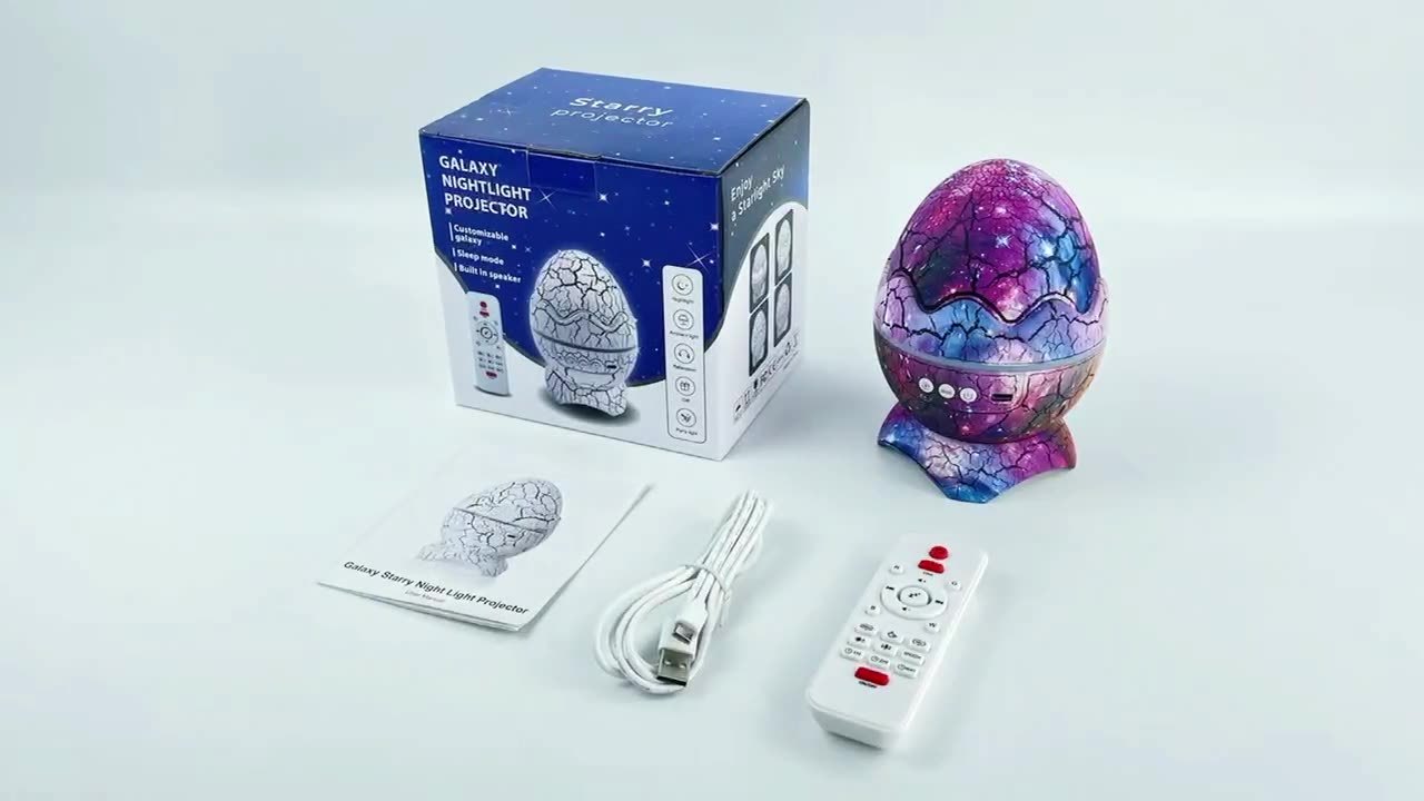 LED Dinosaur Egg Bluetooth Music Aurora Galaxy Starry Sky Light Projection