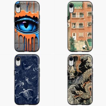 Various styles of mobile phone cases