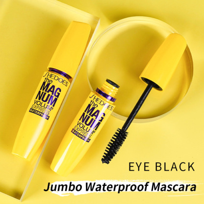 Waterproof, long, curled, thick, natural, long-lasting, non-smudged yellow mascara