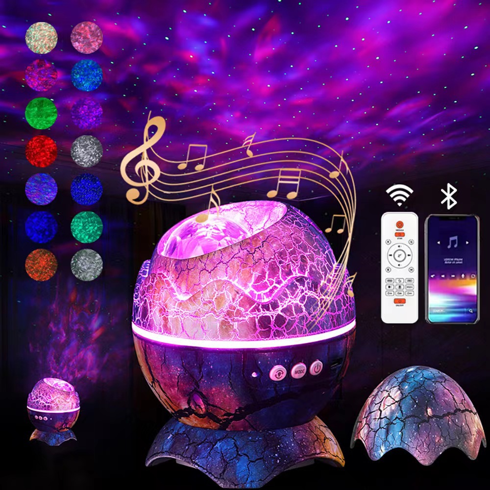 LED Dinosaur Egg Bluetooth Music Aurora Galaxy Starry Sky Light Projection
