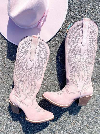 European and American retro ladies high boots high heel thick heel side zipper women's shoes