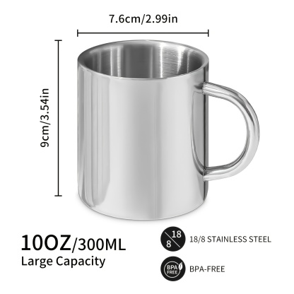 To My Daughter Stainless Steel Mug 10oz - Reusable Hand Wash Only Coffee Cup with Handle, Insulated Beverage Tumbler for Hot and Cold Drinks, BPA Free, Recyclable, Ideal Gift for Adult Daughter from Dad for Birthday, Christmas and More - 1pc