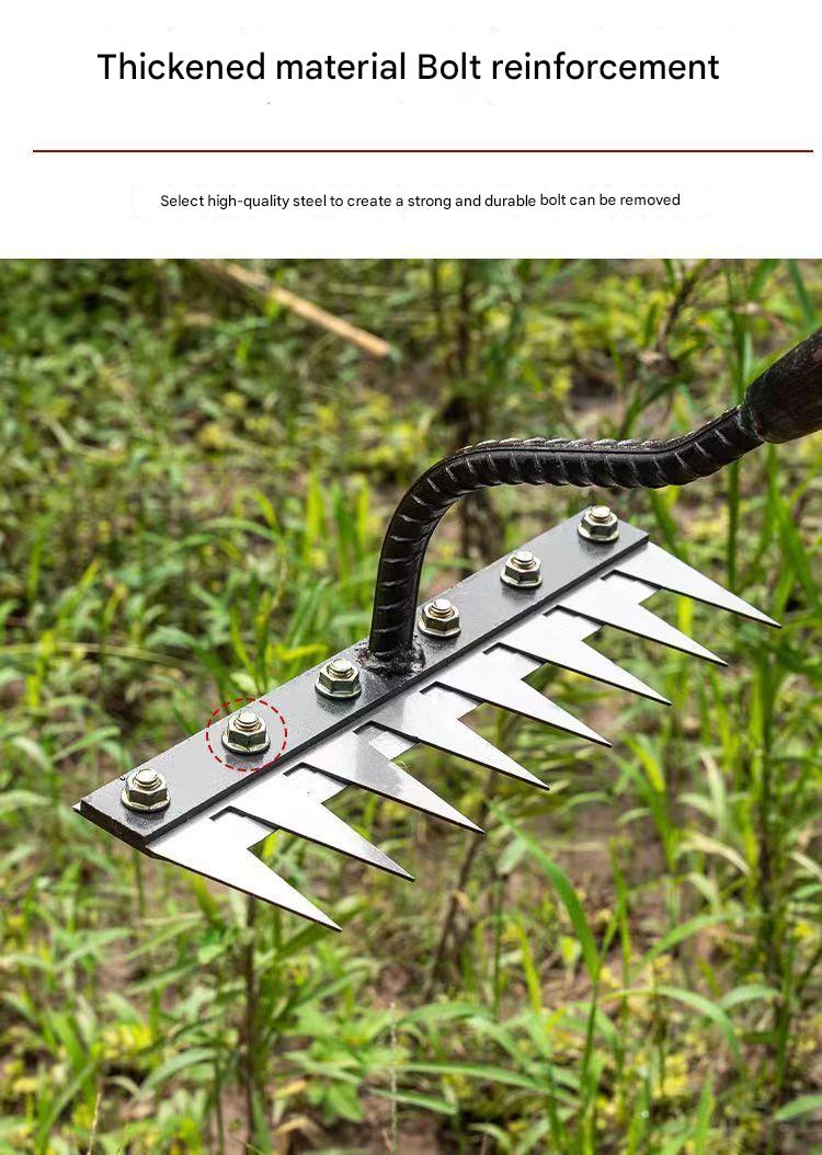 New rake farm tools weeding tools, turning the soil loose iron rake, rake grass plow tilling the land weeding nails