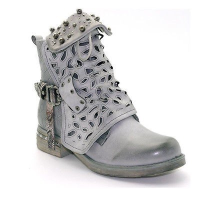 Round toe European and American women's leather boots side zipper Martin boots thick warm low heel women's shoes