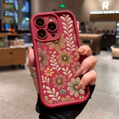Floral design drop-proof case