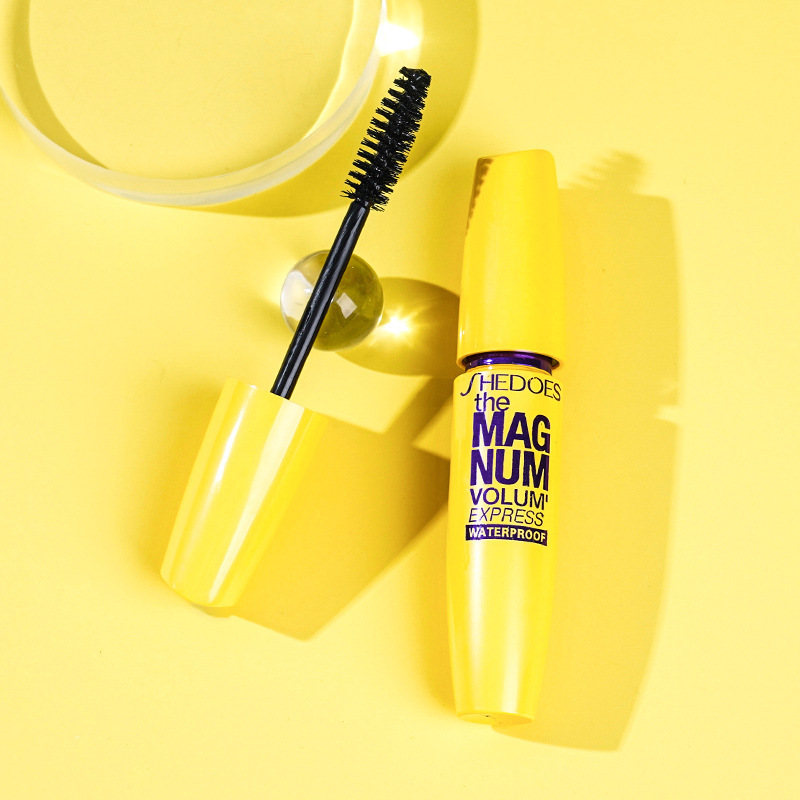 Waterproof, long, curled, thick, natural, long-lasting, non-smudged yellow mascara