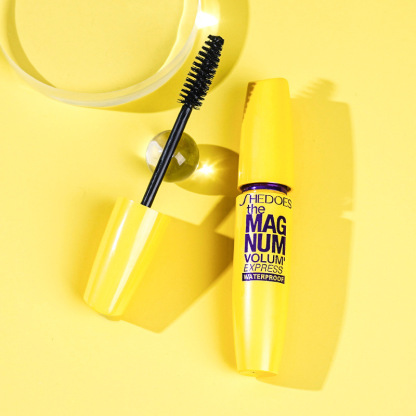 Waterproof, long, curled, thick, natural, long-lasting, non-smudged yellow mascara