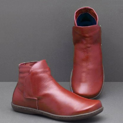 Casual women's leather boots sleeve martin boots