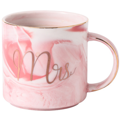 Customized mugs Creative breakfast milk cups Marble ceramic mugs with customized logos