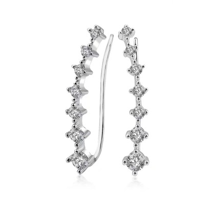 Zircon meteor falling starry sky single ear hole adjustable diamond inlaid zircon earrings
