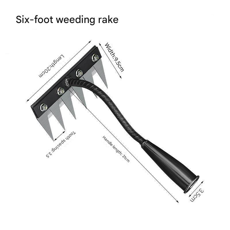New rake farm tools weeding tools, turning the soil loose iron rake, rake grass plow tilling the land weeding nails