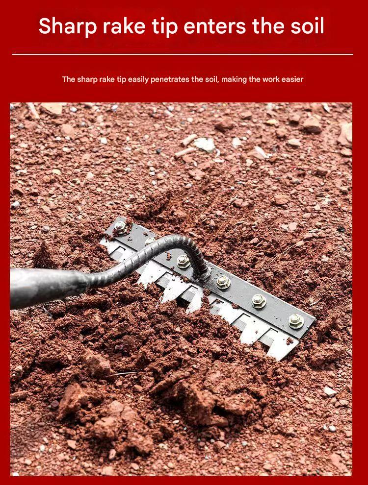 New rake farm tools weeding tools, turning the soil loose iron rake, rake grass plow tilling the land weeding nails