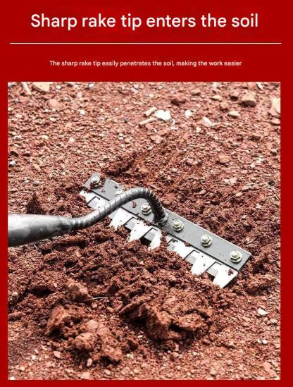 New rake farm tools weeding tools, turning the soil loose iron rake, rake grass plow tilling the land weeding nails
