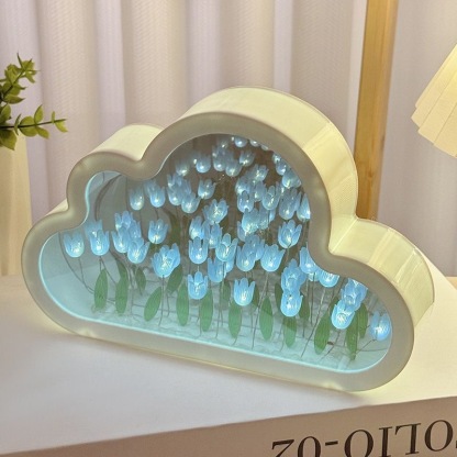 Cloud Tulip Night Light DIY Handmade Mirror