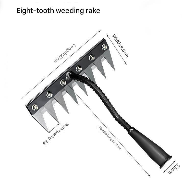 New rake farm tools weeding tools, turning the soil loose iron rake, rake grass plow tilling the land weeding nails