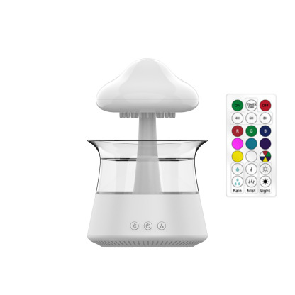 Cloud humidifier household creative large fog capacity colorful atmosphere light essential oil raindrop wood grain mushroom aromatherapy machine