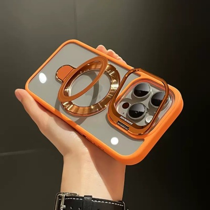 Magnetic lens, transparent missing label mobile phone case