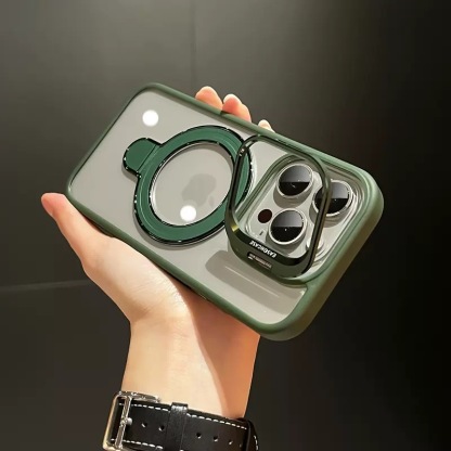 Magnetic lens, transparent missing label mobile phone case