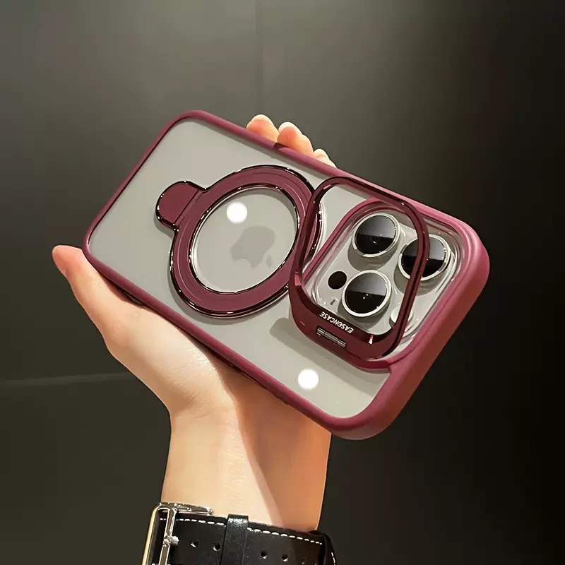 Magnetic lens, transparent missing label mobile phone case