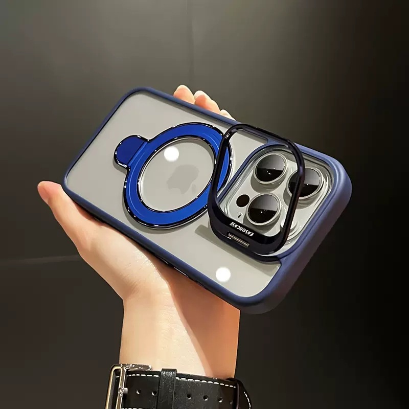 Magnetic lens, transparent missing label mobile phone case